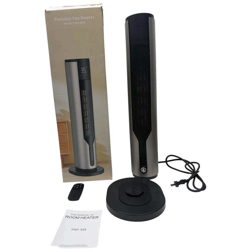 Portable Fan Heater YND-60E Tower Ceramic Space Heater w/ Remote Open Box